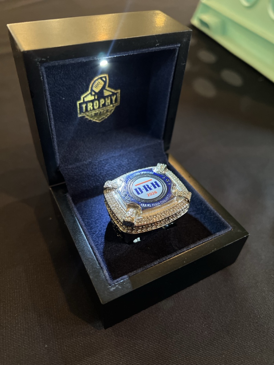 Custom championship ring designed by Ed Brogdon with DR Horton logo